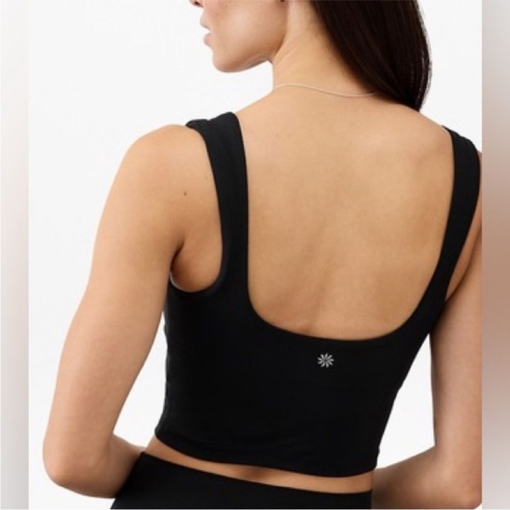 Athleta Black Transcend Square Neck Crop Bra - NWT